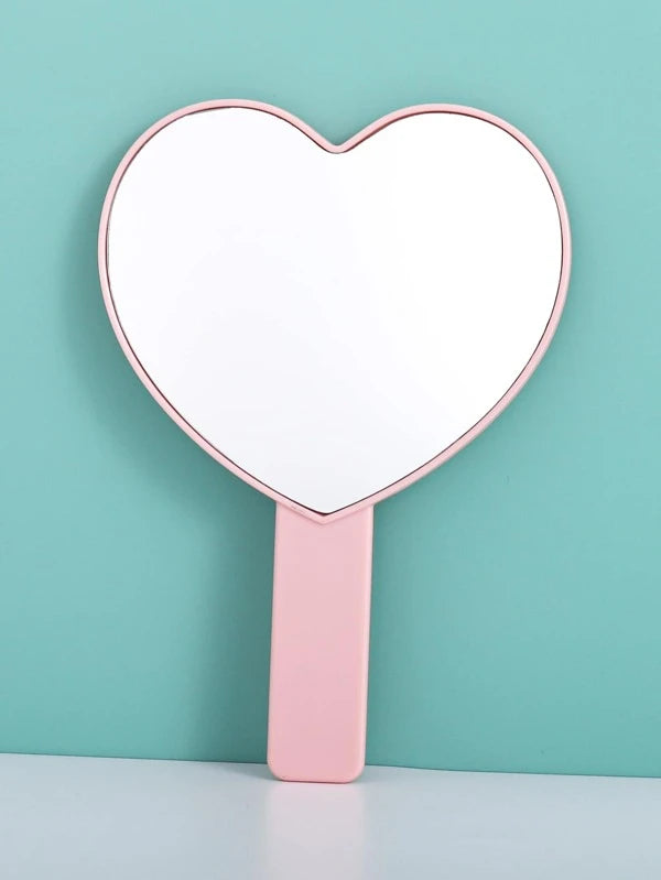 MIROIR EN FORME DE COEUR AVEC IMPRESSION DE CILS
