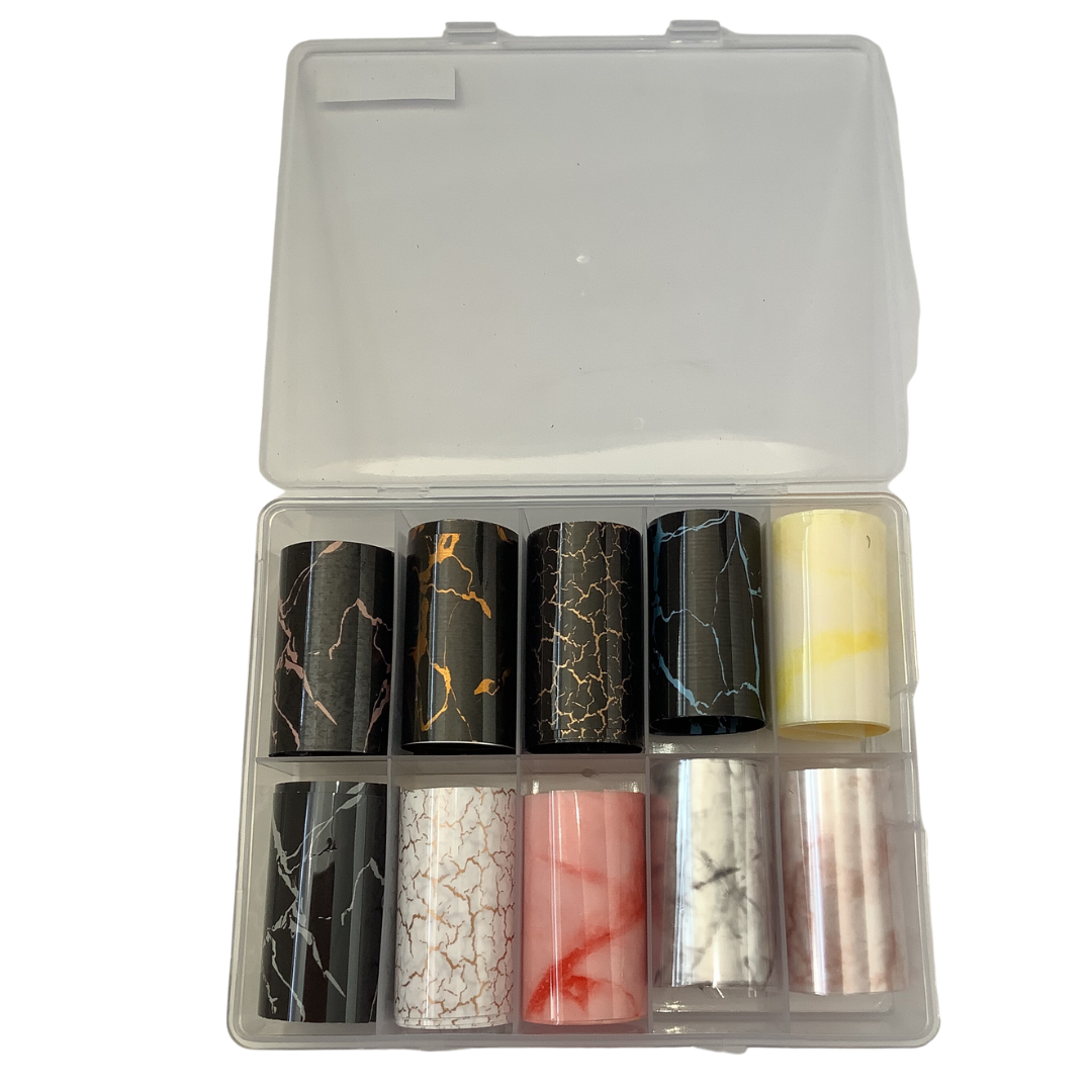 10 Foils marbrés