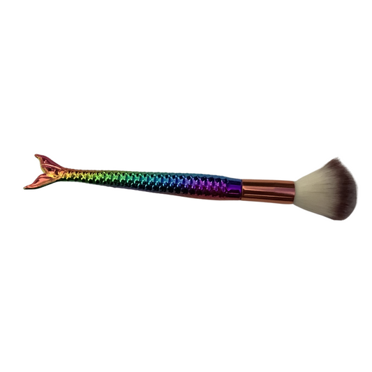 grande brosse queue sirène - poils blancs
