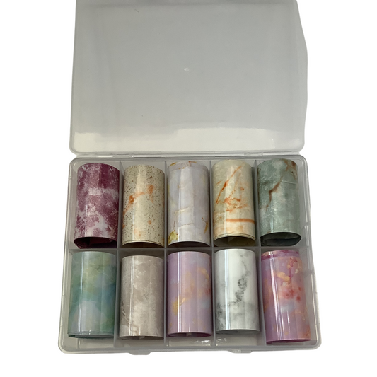 Foils marbré couleurs pâles