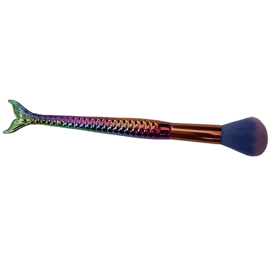 grande brosse queue sirène - poils mauves et roses